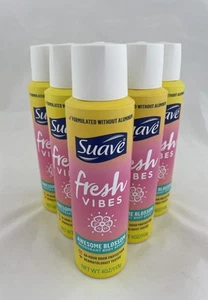 6 x Suave FRESH VIBES AWESOME BLOSSOM Deodorant Aluminum Free Body Spray 4oz - Picture 1 of 2