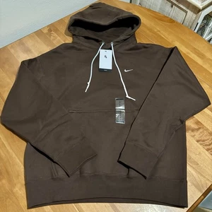 NEW Nike Solo Swoosh Hoodie Baroque Brown Men’s Size Medium DX1355-237 - Imagen 1 de 5