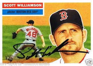 Tarjeta Topps Heritage Red Sox 2005 firmada por Scott Williamson ~ auténtica/JSA (SPENCE) - Imagen 1 de 2