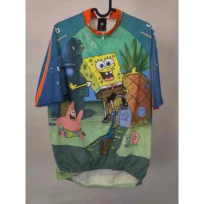 Camiseta deportiva de ciclismo Descente 1/2 cremallera Bob Esponja para hombre L SUPER RARA Foto 1 de 4