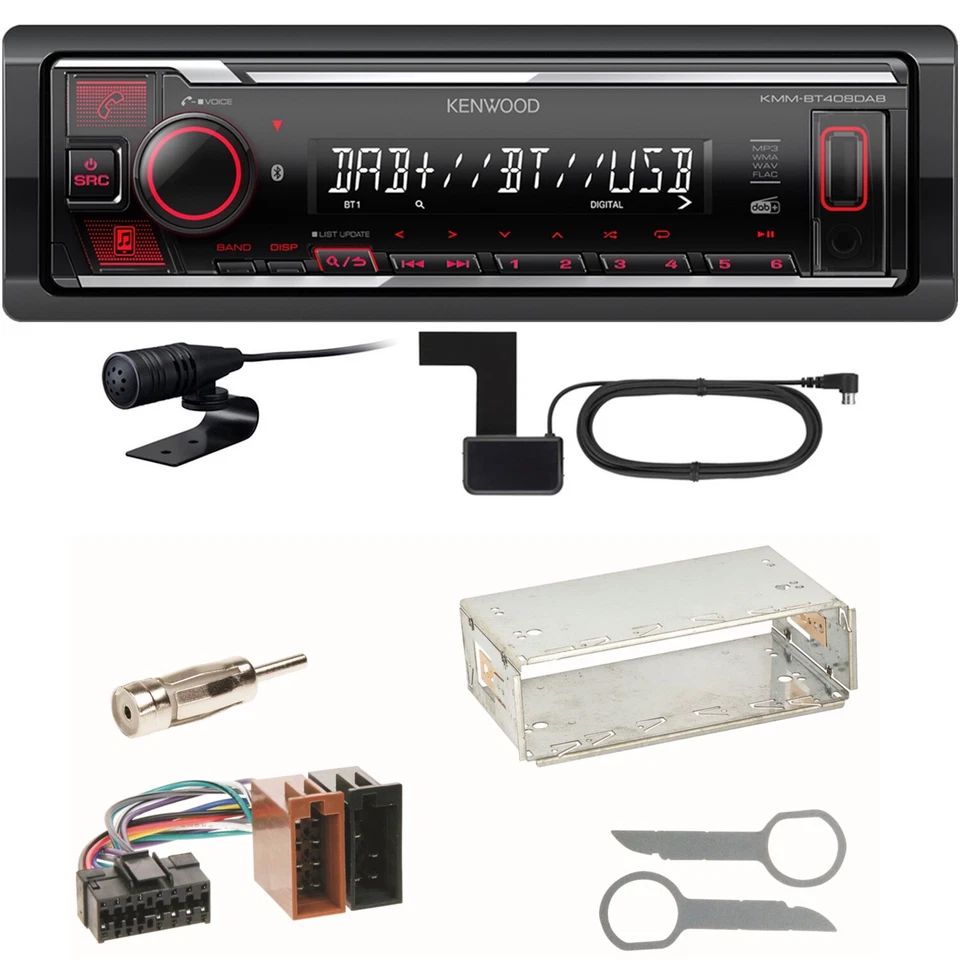 Kenwood KMM-BT408DAB Bluetooth Digitalradio Einbauset für Mercedes A C M Klasse - Bild 1 von 1