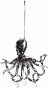 Gallerie II Silver Octopus Ornament Black - Picture 1 of 1