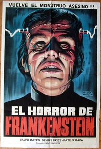 1970 THE HORROR OF FRANKENSTEIN Ralph Bates 1SH MOVIE POSTER Rare Ed. HAMMER - Picture 1 of 8