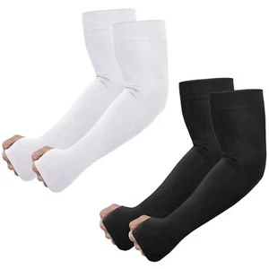 UV Sun Protection Arm Sleeves with Thumb Hole for Men Women Youth, Cooling Sl... - Picture 1 of 6