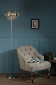 Laura Ashley Crystal Vienna Floor Standing Lamp New - Picture 1 of 2