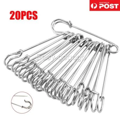 20X Large Heavy Duty Stainless Steel Big Jumbo Safety Pin Blanket Crafting AU - image 1 of 4