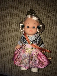 a border doll Bordera Plastic Girl Doll  Blonde Hair All Dressed Up - Picture 1 of 6