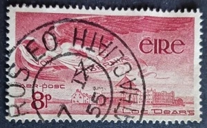 1954 Ireland C4 Eire 8p Angel Victor over Lough Derg Landscape Air Series Used - Picture 1 of 1