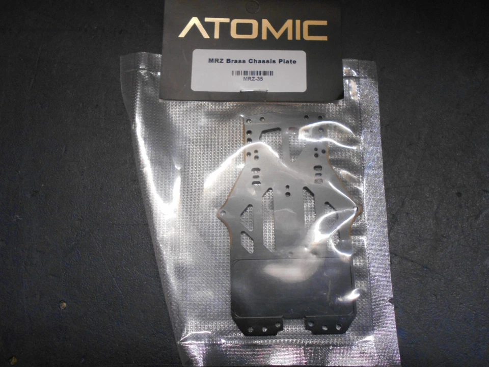 Atomic 1/28 scale RC Car Part No MRZ-35 MRZ Brass chassis Plate - Image 1 of 1