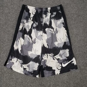 NIKE DRI FIT shorts youth XL abstract AOP draw strings swoosh logo - Picture 1 of 9