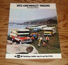 Original 1973 Chevrolet Truck Recreational Vehicles Sales Brochure 73 Chevy