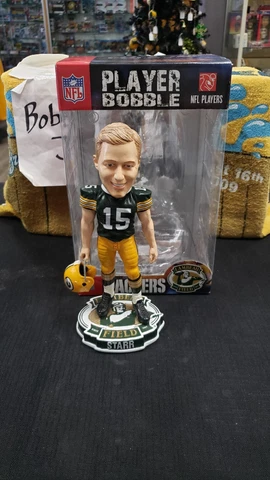 NIB BART STARR GREEN BAY PACKERS BOBBLEHEAD LAMBEAU FIELD BASE PRO SHOP EXCLUSIV Cover