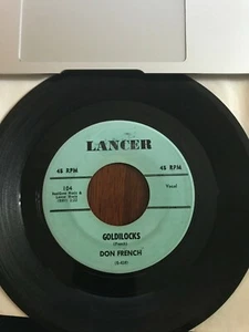 ROCK 45 RPM RECORD - DON FRENCH - LANCER 104 - Imagen 1 de 2