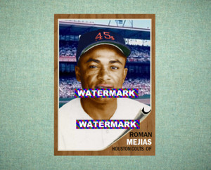 Roman Mejias Houston Colt 45s 45 1962 Style Custom Baseball Art Card