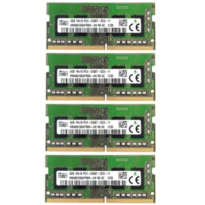 Hynix 14GB (4X4GB) DDR4 2400MHz PC4-19200 Laptop SODIMM Memory Ram HMA851S6AFR6N - Image 1 of 4