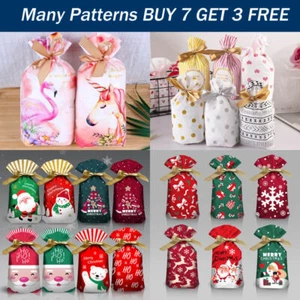 10x Gift Bag Sacks Reusable Drawstring Wrap Present Gift Party Bags Storage Bags - Picture 1 of 19