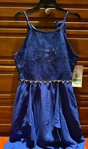 *NWT* Rare Editions - Royal blue short sleeve dress girls -  size 16 - Picture 1 of 3