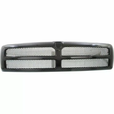 New Front Grille For 1994-1998 Ram 1500 2500 3500 Black Matte Plastic CH1200188 — 第 1/4 张图片