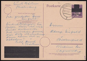 Lokalausgabe Strausberg Zensur Mi.Nr. PE 893 II Umschlag Mi.Wert 500 € (1057) - Picture 1 of 2