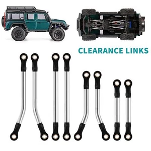 8PC Stainless Steel High Clearance Bent Chassis Links For 1/18 TRX4M RC Crawler - Picture 1 of 10