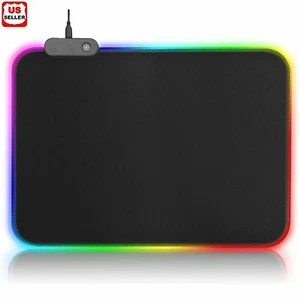  Gaming Mauspad RGB LED Licht Farbumschaltung für Computer Laptop Bunt USA - Bild 1 von 6