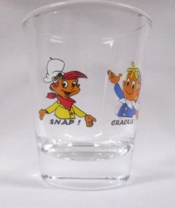 RICE KRISPIES CEREAL SNAP, CRACKLE & POP SHOT GLASS - Picture 1 of 2
