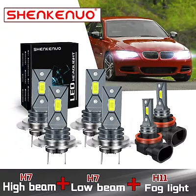 For BMW 328i 2007-16 BMW 320i 330i 2012-2018 Combo LED Headlight+Fog Light Bulbs - Image 1 of 4