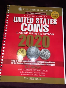 UNITED STATES COINS 2020 LARGE PRINT EDITION, spiral bound book - Picture 1 of 5