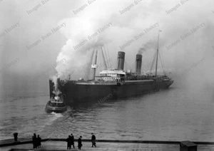 Impresión 8x10 White Star RMS Majestic barco de pasajeros puerto de Nueva York 1914 #USCA - Imagen 1 de 1