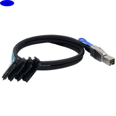 Mini SAS HD SFF-8644 to SFF-8482 29P 2-in-1 Array Card SATA Hard Disk Data Cable - Image 1 of 4