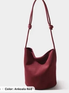 Bolso de hombro/mano retro de gamuza, pequeño bolso cubo - Imagen 1 de 1