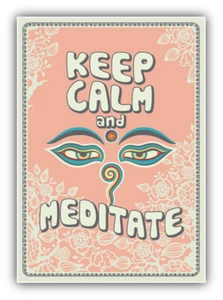 Adesivo decalcomania paraurti auto slogan Keep Calm And Meditate - ''TAGLIE'' - Foto 1 di 1