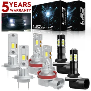 For Hyundai Santa Fe 2007-2012 Combo 6x LED Headlight Hi-Lo Fog Light 6000K M11 - Picture 1 of 16