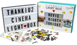 Cinema Light Box with Letters - Vintage Cinematic Light up Message and Note Sign - Picture 1 of 5