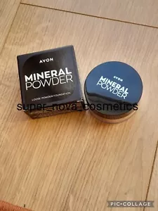 AVON LOOSE MINERAL POWDER FOUNDATION MED/PURE/SAND BEIGE SHELL IVORY NUDE A - Picture 1 of 3