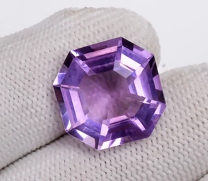 11.85 Carats Natural Purple Amethyst Cushion Shape Custom Cut Loose Gemstone - Picture 1 of 4