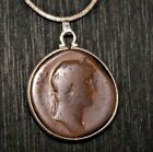 Hadrian Genuine Roman Sestertius Coin Pendant Silver 18 Or 22 Chain Necklace