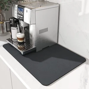 -Coffee Mat Hide Stain Rubber Backed Absorbent Dish Drying Mat for Kitchen Co... - Picture 1 of 7