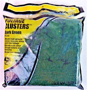 Foliage Clusters, FC-59, Dark green, Woodland Scenics - Model Tree Masses - NEW - Picture 1 of 3