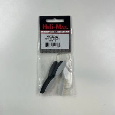 Helimax HMXE2202 1Si Black/White Rotor Blades NEW - Image 1 of 4