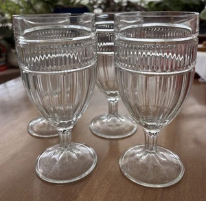 Juego de 4 vasos de anclaje Annapolis copas de agua transparentes 7" - Imagen 1 de 2