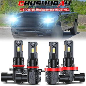 For Ram 1500 Big Horn Crew Cab Pickup 3.6L 5.7L 2013-2019 LED Headlight Bulbs 4x - Picture 1 of 15