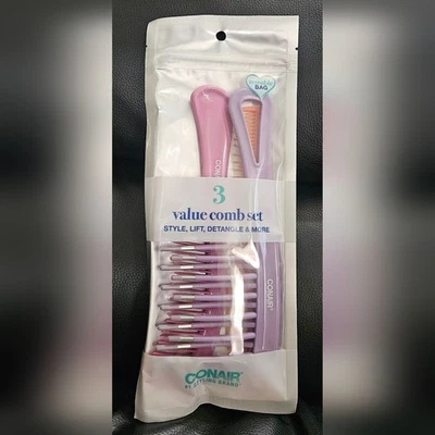 Conair 3-Piece Value  Comb Set NEW - Image 1 of 2
