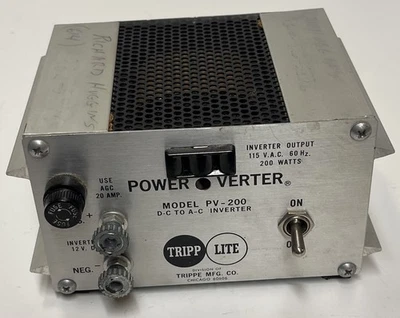 Tripp Lite Powerverter Model PV-200 DC to AC Inverter 200 Watt Output - Image 1 of 4