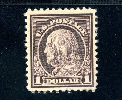USAstamps Unused VF-XF US 1917 $1 Franklin Scott 518 DOG MLH - Image 1 of 2