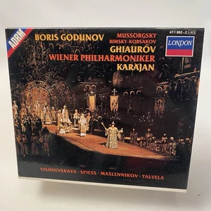 Mussorgsky Boris Godunov 3 CD Set W/ Booklet Ghiaurov Herbert Von Karajan London - Foto 1 di 12
