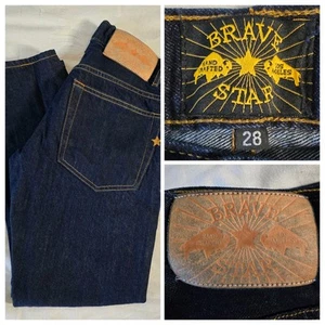 Brave Star A Cone Denim Jeans Youth 28 X 25 Made In USA Los Angeles Blue Pants - Picture 1 of 15