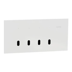 Clipsal Solis T Series 4 Gang Switch Grid & Cover White Ceramic | 1044TUA-WC - Picture 1 of 5