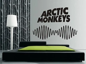 Arctic Monkeys text & Sound Waves Wall Sticker - 4 x sizes - Mural, Decal, Gift - Picture 1 of 2