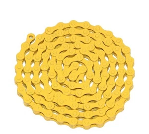 ALTA YELLOW SINGLE SPEED BICYCLE CHAIN VINTAGE SCHWINN STINGRAY CRUISER BMX BIKE - Picture 1 of 1
